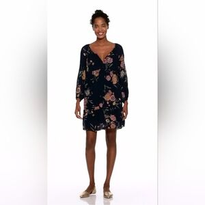 Old Navy Navy Blue Floral Dress, Medium